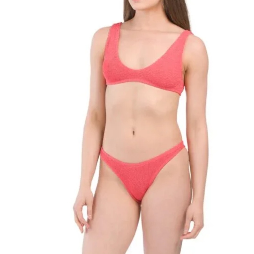Bond-Eye ScoutSscene 2 piece bikini in guava, crinkle One Size - Picture 3 of 4